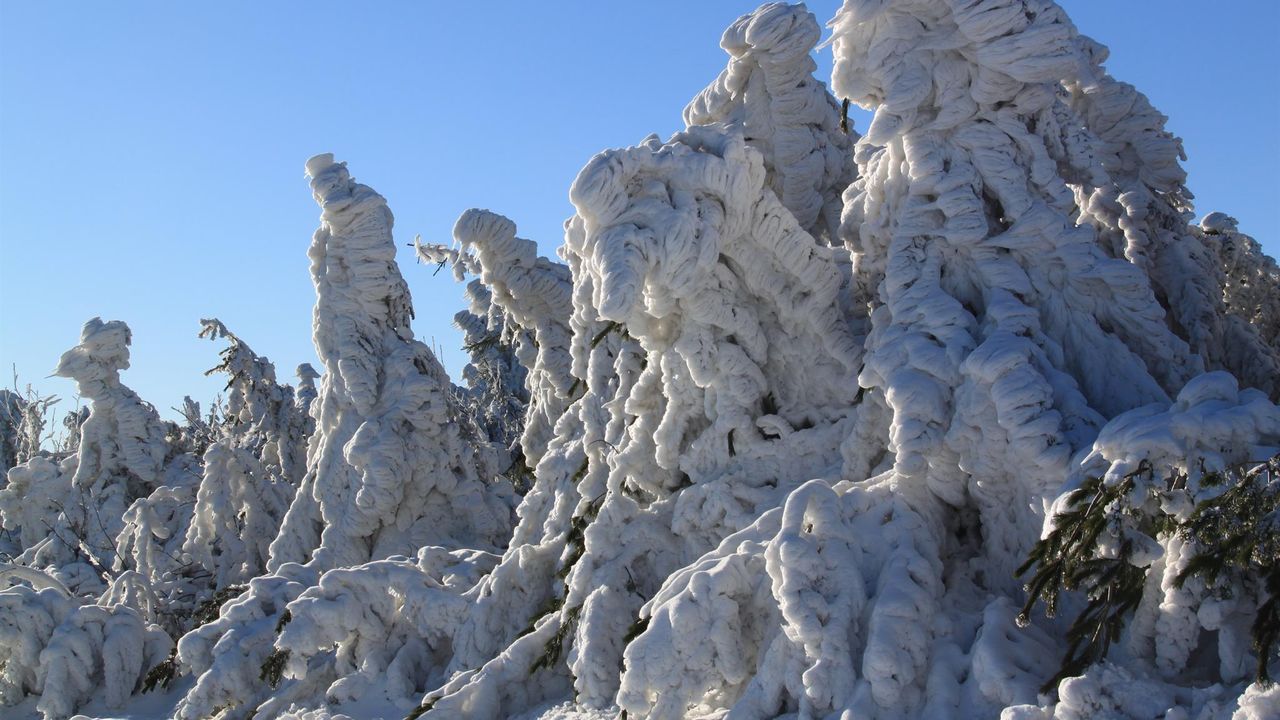 Eismonster auf dem Fichtelberg Eismonster auf dem Fichtelberg